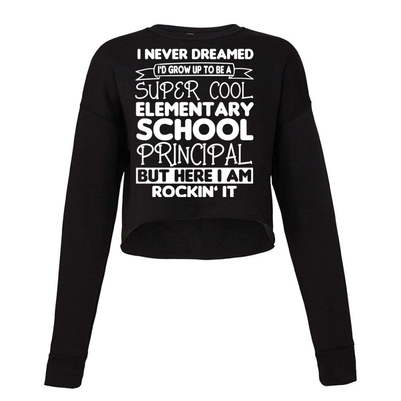 Super Cool Elementary School Principal Cropped Sweater by MICHAELOHARRA | Artistshot