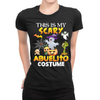 This Is My Scary Costume Abuelito Ghost Pumpkin Halloween Ladies Fitted T-shirt | Artistshot