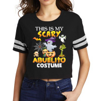 This Is My Scary Costume Abuelito Ghost Pumpkin Halloween Scorecard Crop Tee | Artistshot