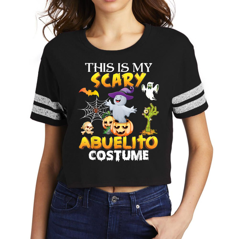 This Is My Scary Costume Abuelito Ghost Pumpkin Halloween Scorecard Crop Tee by Amenity | Artistshot