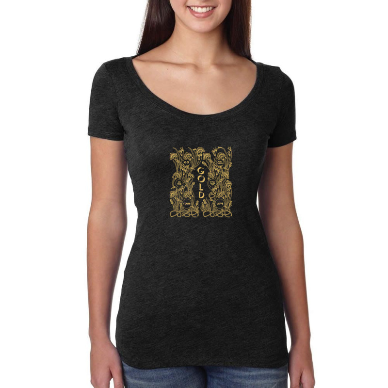 Gold – Go Forward In The Courage Of Your Love Alabaster Deplume-giga Women's Triblend Scoop T-shirt by cm-arts | Artistshot