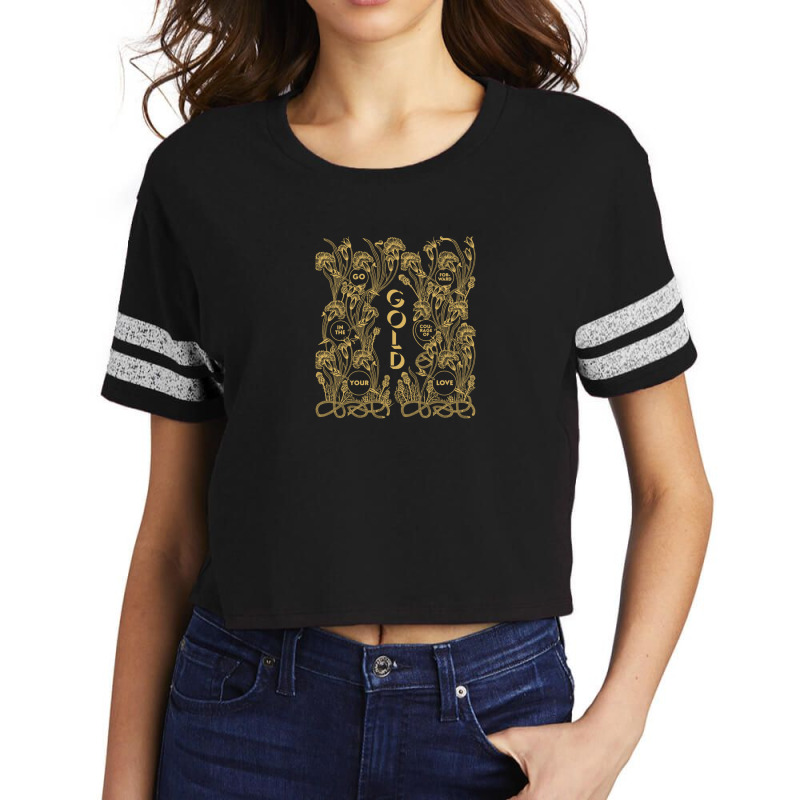 Gold – Go Forward In The Courage Of Your Love Alabaster Deplume-giga Scorecard Crop Tee by cm-arts | Artistshot