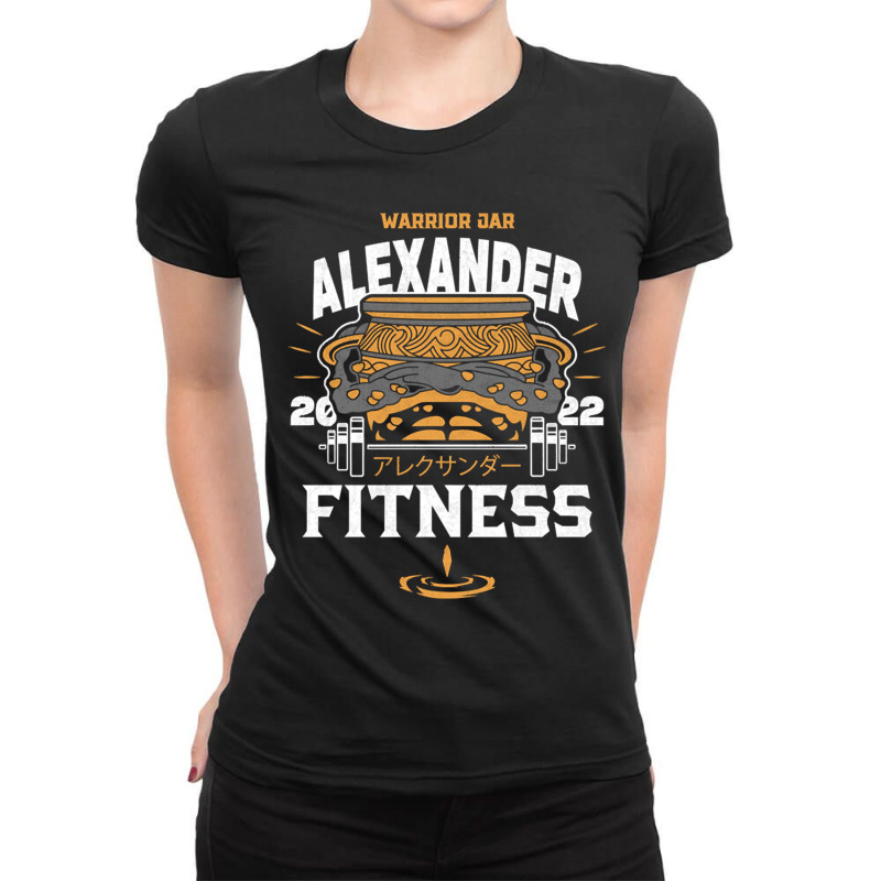 Warrior Jar Fitness Ladies Fitted T-Shirt by BERNARDMATTHEWS | Artistshot