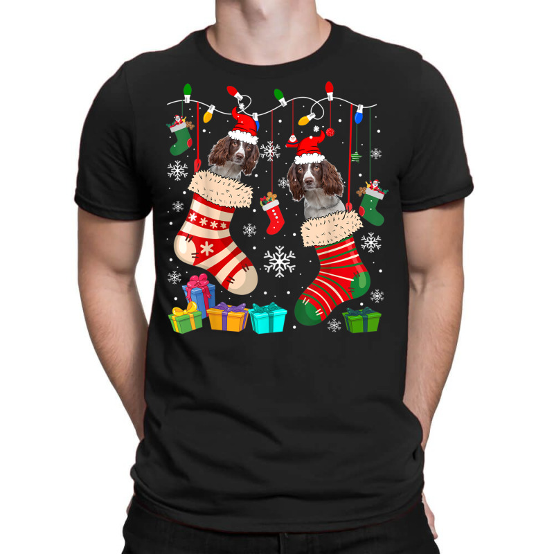 Christmas Socks Pajama English Springer Spaniels Dog Lover T-shirt | Artistshot