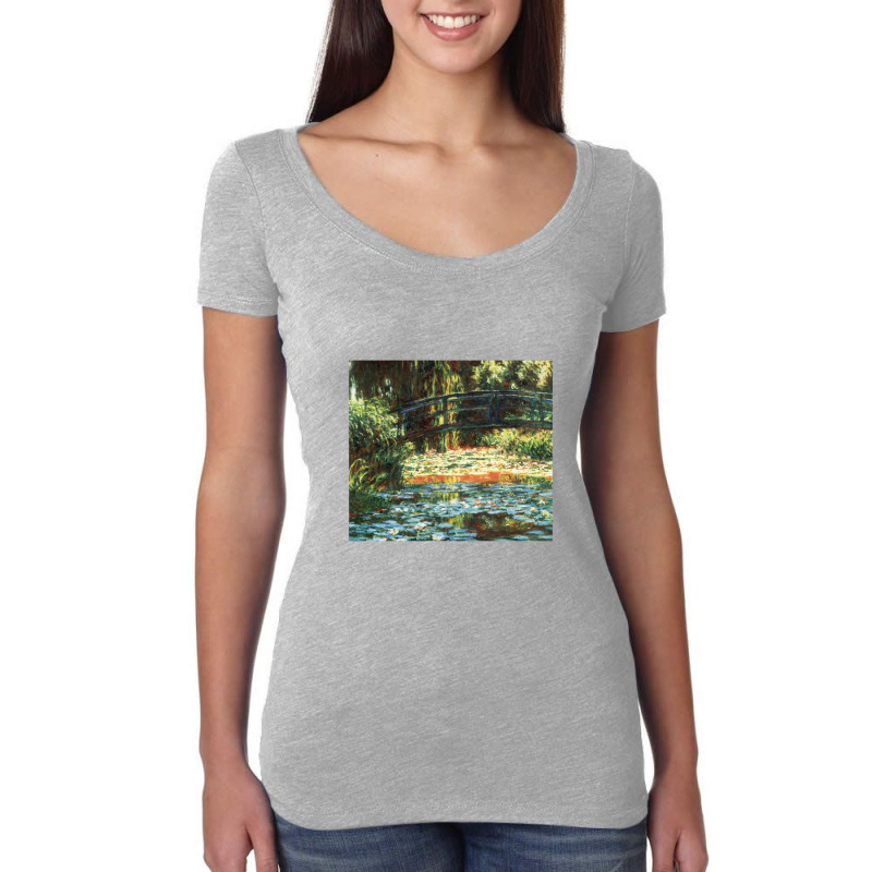 The Bridge Over The Water Lily Pond By Claude Monet Women's Triblend Scoop T-shirt by limolasmabelas | Artistshot