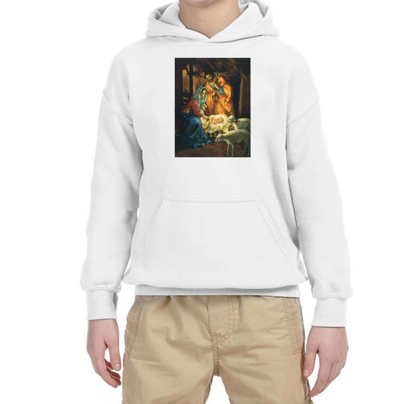 Vintage Christmas Nativity Youth Hoodie by limolasmabelas | Artistshot