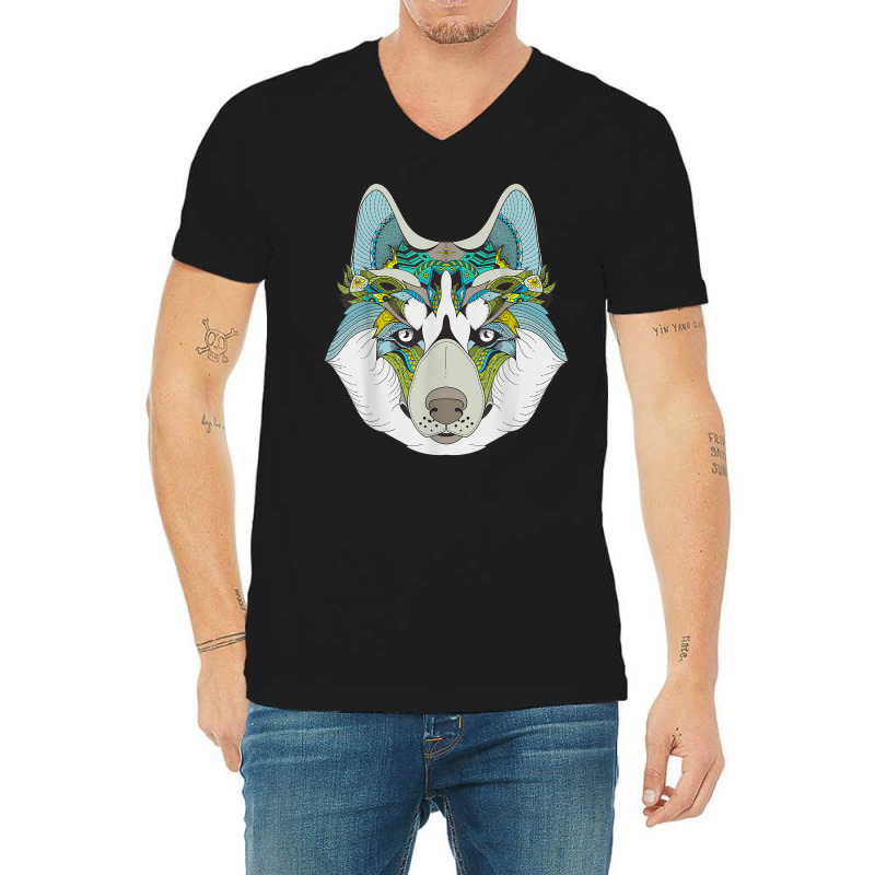 Easy Halloween Costume Wolf V-neck Tee | Artistshot