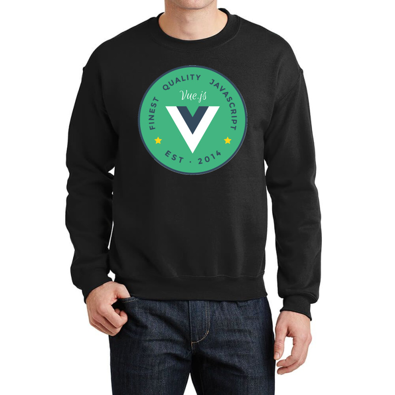 Vuejs Framework Badge Outline Crewneck Sweatshirt by cm-arts | Artistshot