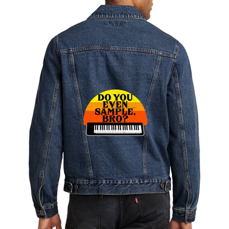 Sample Midi Piano Keyboard Music Recording Studio Men Denim Jacket | Artistshot