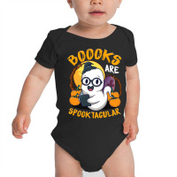 Boooks Ghost Funny Halloween Teacher Book Library Reading Baby Bodysuit | Artistshot