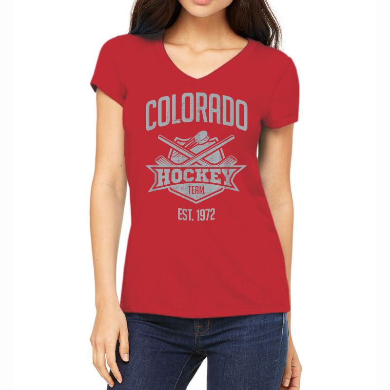 Distressed Avalanche Retro Party Tailgate Gameday Fan Gift T Shirt Women's V-Neck T-Shirt by cm-arts | Artistshot