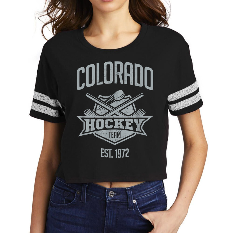 Distressed Avalanche Retro Party Tailgate Gameday Fan Gift T Shirt Scorecard Crop Tee by cm-arts | Artistshot