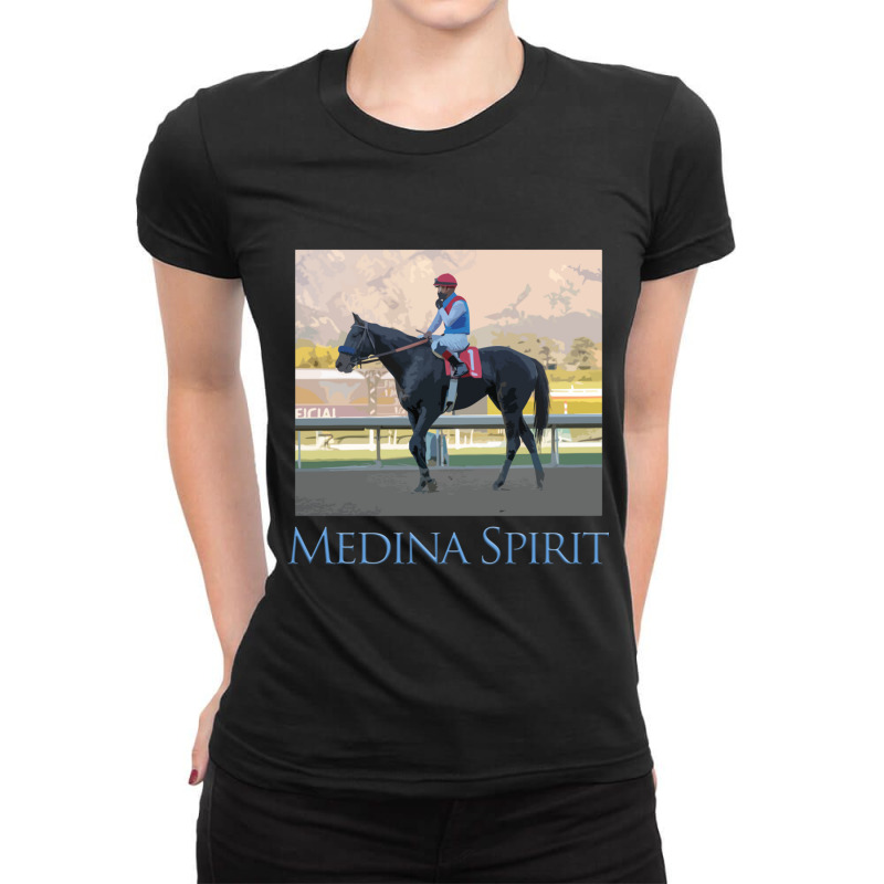 Medina Spirit Horseracing Ladies Fitted T-Shirt by MICHAELOHARRA | Artistshot