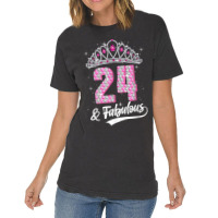 23 & Fabulous 23 Years Old 23rd Birthday Diamond Crown Vintage T-shirt | Artistshot