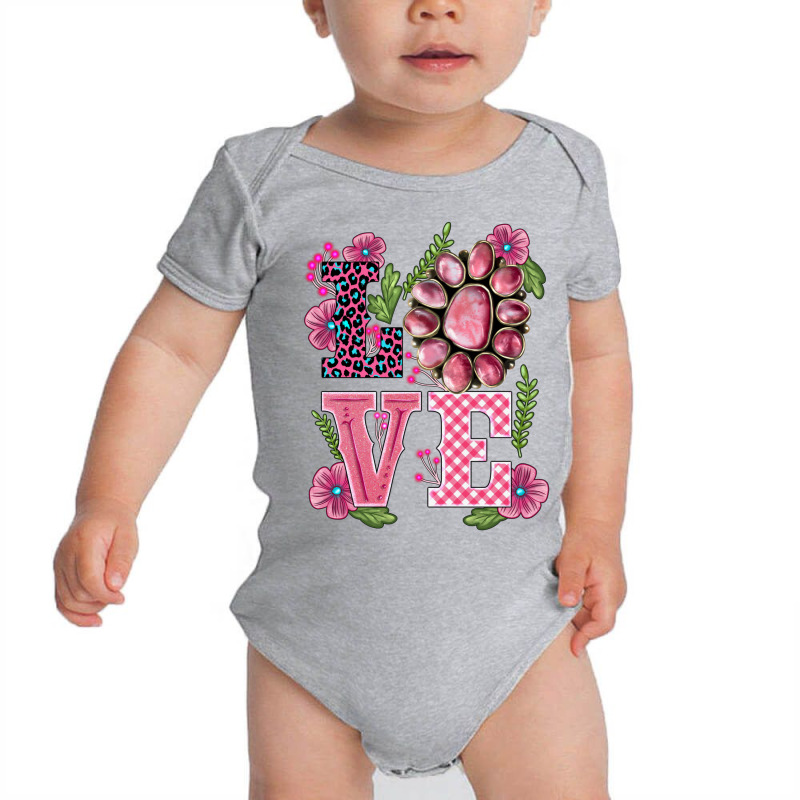 Walentine's Day Love Gemstones Baby Bodysuit by BarkalooDesign | Artistshot