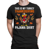 This Is My Thanksgiving Pajama Turkey Lover Holiday Food T-shirt | Artistshot