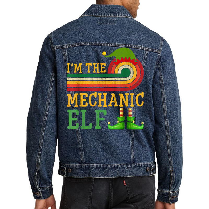 I'm The Mechanic Elf Matching Group Christmas Party Pajama Men Denim Jacket | Artistshot