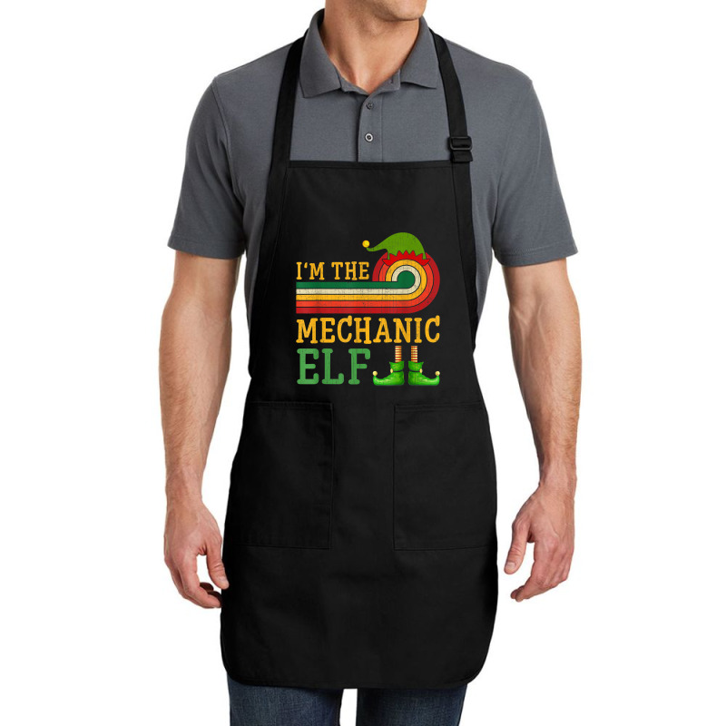 I'm The Mechanic Elf Matching Group Christmas Party Pajama Full-length Apron | Artistshot