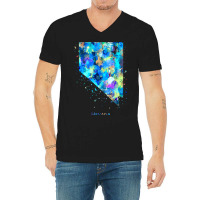 Nevada Map V-neck Tee | Artistshot