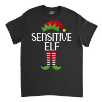 Sensitive Elf Family Matching Group Christmas Party Pajama Classic T-shirt | Artistshot