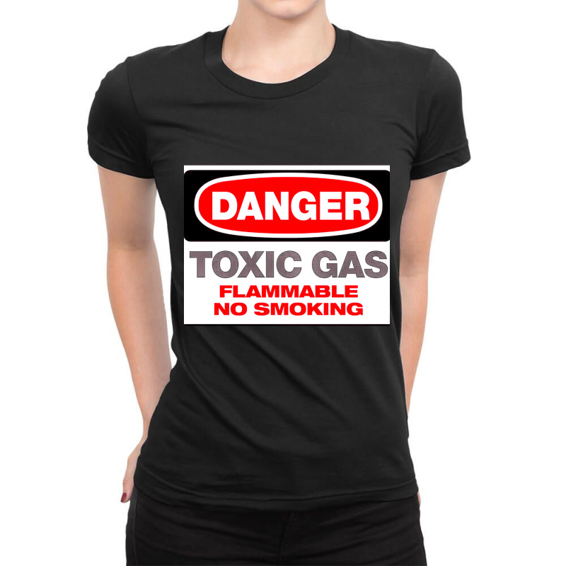 Danger Toxic Gas, Danger, Toxic, Gas, Danger Toxic Ga, Danger Toxic Ga Ladies Fitted T-Shirt by cm-arts | Artistshot