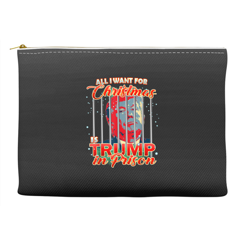 Anti Trump Christmas   Donald Trump In Prison Accessory Pouches | Artistshot