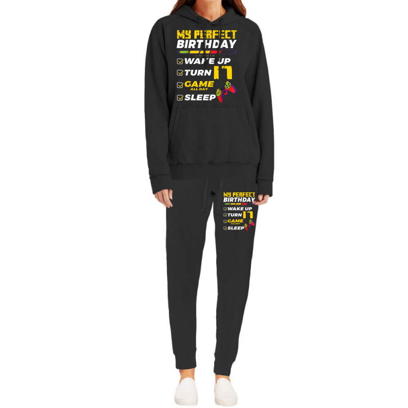 17th Birthday Party Perfect For Gamer 17 Years Old Boy Kids Hoodie & Jogger Set | Artistshot