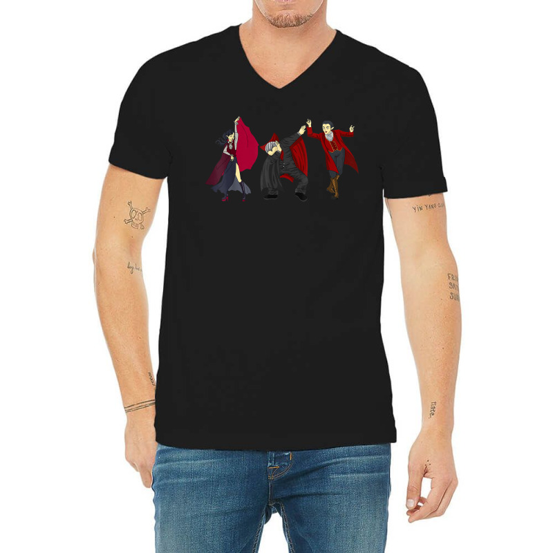 Halloween Dancing Vampire Dance Challenge Boys Girls Kids V-neck Tee | Artistshot