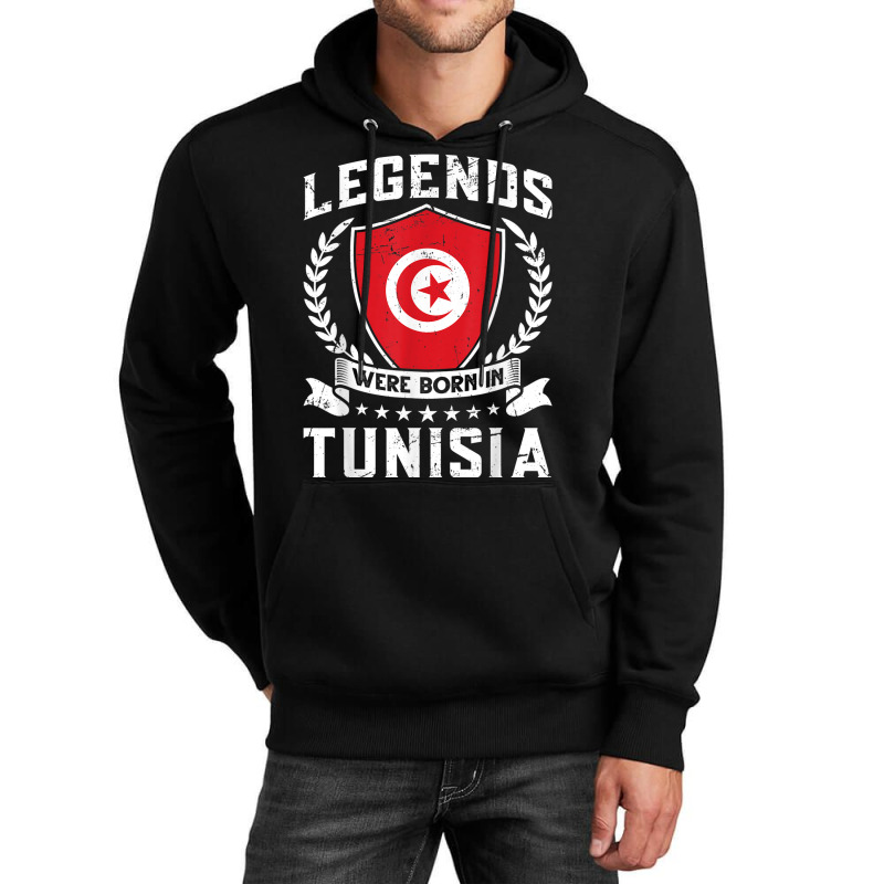 Vintage Design Tunisian Flag Legends Were Born In Tunisia Unisex Hoodie | Artistshot