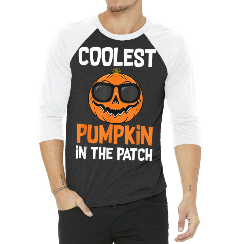 Coolest Pumpkin In The Patch Halloween Boys Girls Men Kids 3/4 Sleeve Shirt | Artistshot