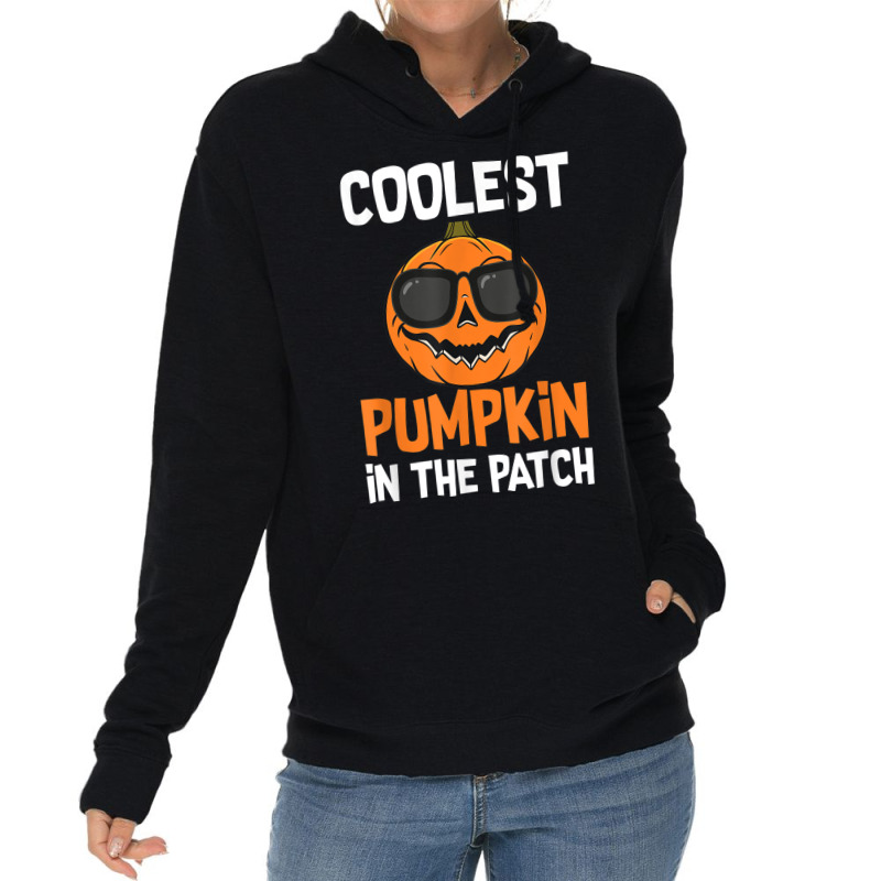 Coolest Pumpkin In The Patch Halloween Boys Girls Men Kids Lightweight Hoodie | Artistshot