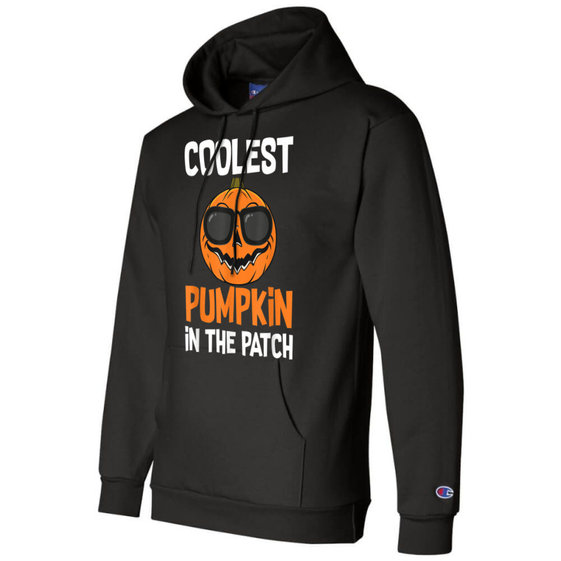 Coolest Pumpkin In The Patch Halloween Boys Girls Men Kids Champion Hoodie | Artistshot