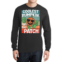 Kids Funny Kids Halloween Shirt Coolest Pumpkin In The Patch Long Sleeve Shirts | Artistshot