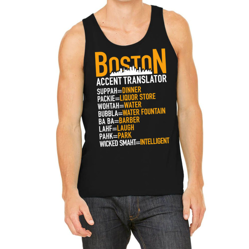 Wicked Smaht Funny Boston Accent Translator Bostonians Gifts Tank Top | Artistshot