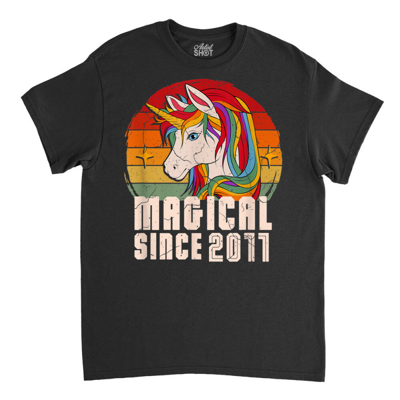 Magical Since 2011 Vintage Unicorn Birthday Classic T-shirt | Artistshot