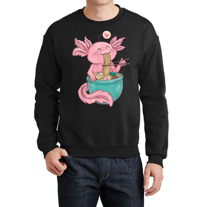 Ramen Axolotl Noodles Graphic Crewneck Sweatshirt | Artistshot