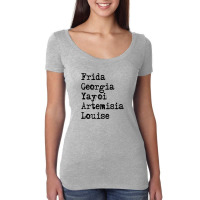 Frida Georgia Yayoi Artemisia Louise For Light Women's Triblend Scoop T-shirt | Artistshot