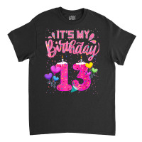 It's My 13th Birthday Doughnut Happy 13 Years Old Girl Kids Classic T-shirt | Artistshot