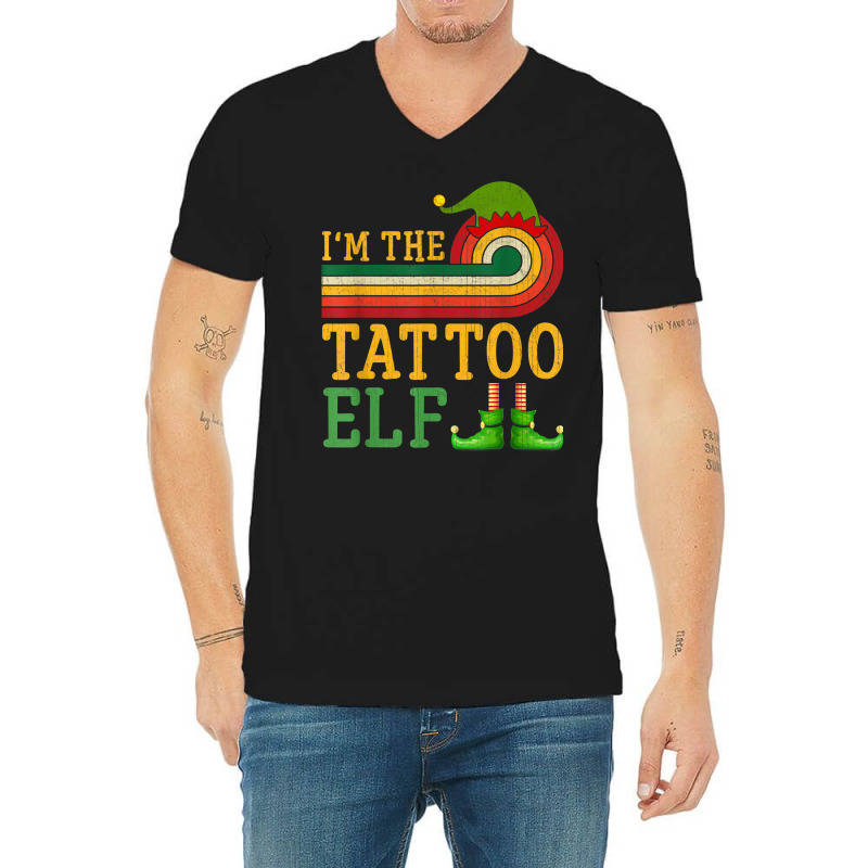 I'm The Tattoo Elf Matching Group Christmas Party Pajama V-neck Tee | Artistshot