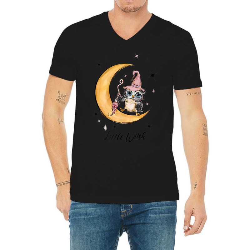 Little Witch Funny Halloween Gifts V-neck Tee | Artistshot