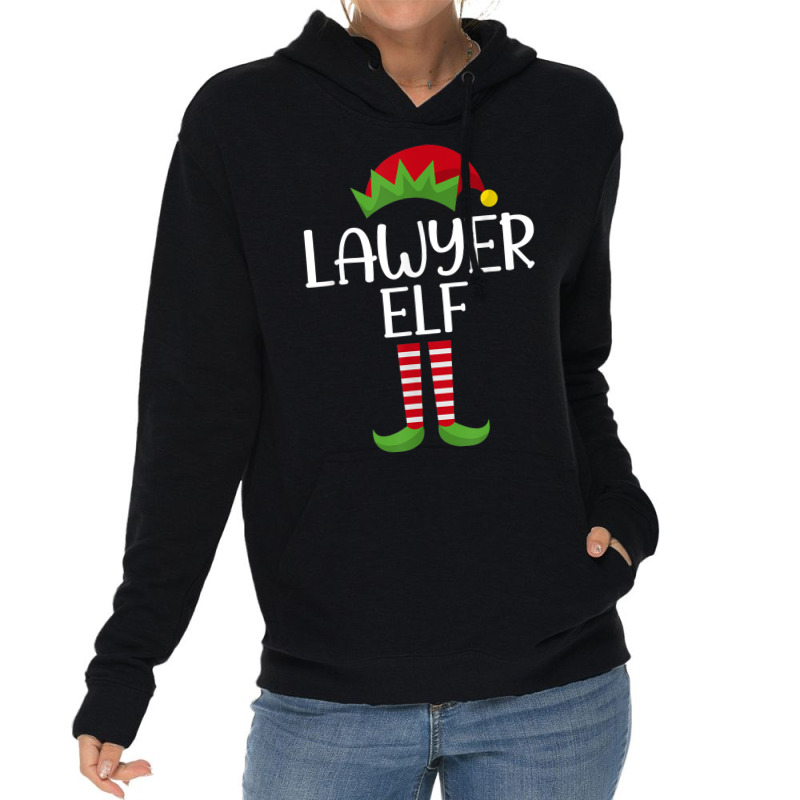 Lawyer Elf Family Matching Group Christmas Party Pajama Lightweight Hoodie | Artistshot