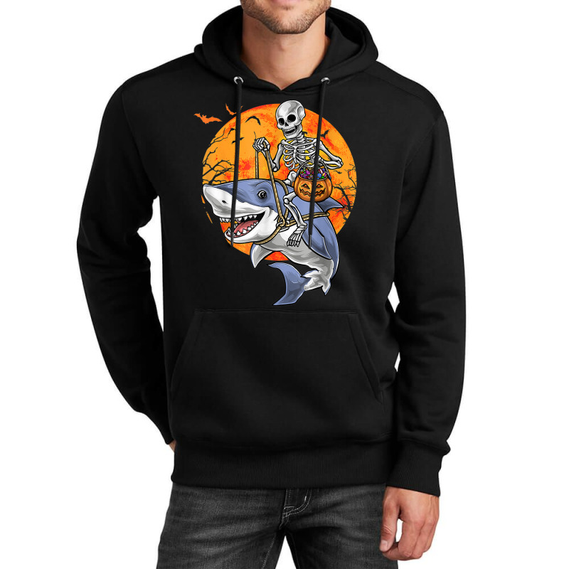 Halloween Skeleton Shark Kids Boys Girls Funny Halloween Unisex Hoodie | Artistshot