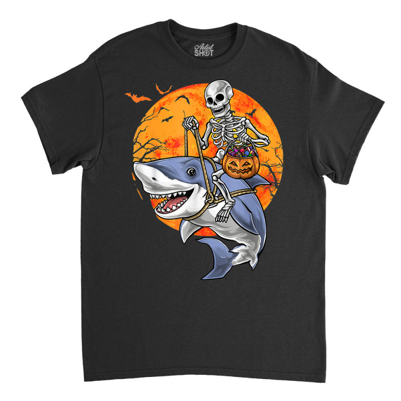 Halloween Skeleton Shark Kids Boys Girls Funny Halloween Classic T-shirt | Artistshot