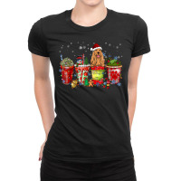 English Cocker Spaniel Iced Latte Snowmen Sweets Snow Ladies Fitted T-shirt | Artistshot