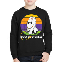 Vintage Boo Boo Crew Funny Nurse Halloween Ghost Costume Youth Sweatshirt | Artistshot