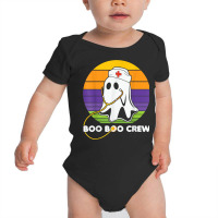 Vintage Boo Boo Crew Funny Nurse Halloween Ghost Costume Baby Bodysuit | Artistshot