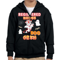 Registered Nurse Boo Crew Halloween Ghost Witch Pumpkin Youth Zipper Hoodie | Artistshot