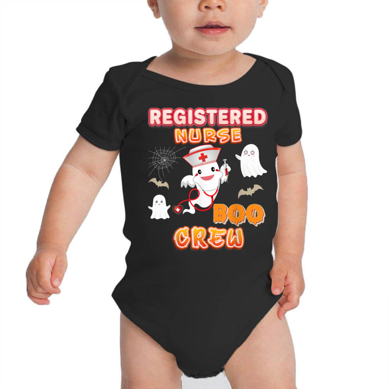 Registered Nurse Boo Crew Halloween Ghost Witch Pumpkin Baby Bodysuit by Sombre | Artistshot