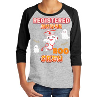 Registered Nurse Boo Crew Halloween Ghost Witch Pumpkin Youth 3/4 Sleeve | Artistshot