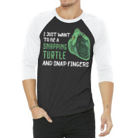 Snapping Turtle Snap Fingers Aligator Snapping Turtle 3/4 Sleeve Shirt | Artistshot